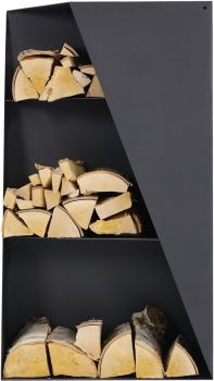 MAGNUS Brennholzregal R157 Schwarz Kaminregal Holzregal Ofenregal Regal *2. WAHL* 