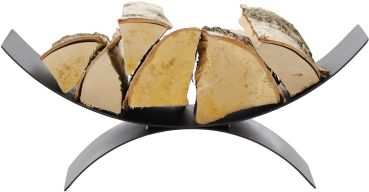 MAGNUS Brennholzregal Holzkorb "K14" Schwarz Kaminholztasche Kaminkorb 