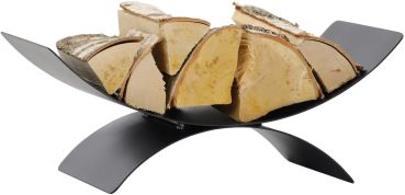 MAGNUS Brennholzregal Holzkorb "K14" Schwarz Kaminholztasche Kaminkorb 