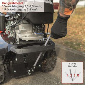 Scheppach Kehrmaschine Benzin 100cm Laubsammler Schneeschieber 3in1 SET SC2200PE Radantrieb|Stollenreifen|E-Start|4 Gänge|4,9PS