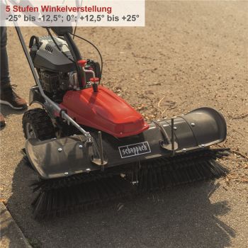 Scheppach Kehrmaschine Benzin 100cm Laubsammler Schneeschieber 3in1 SET SC2200PE Radantrieb|Stollenreifen|E-Start|4 Gänge|4,9PS