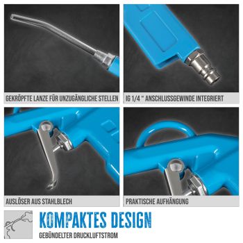 GÜDE Druckluft Ausblaspistole Pistole Blaspistole Druckluftpistole BP MIDI 