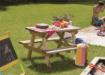 FOREST STYLE Picknicktisch Holztisch Spieltisch Kiefernholz Gartentisch imprägniert 