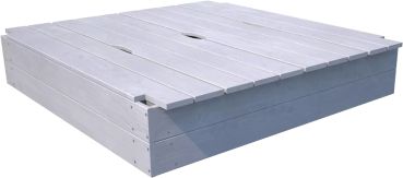 SOULET Sandkasten Holz Holzsandkasten Lasiert mit Bänken 118x118 