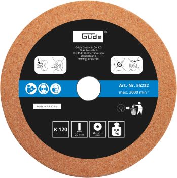 GÜDE Schleifscheibe Set Ersatzscheibe 75x10x20mm K120/400 für Schleifer GDS75 