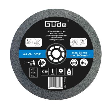 GÜDE Schleifscheibe Ersatzscheibe 150x20x32 mm K80 für GDS 150-15 / GKS 150-25 