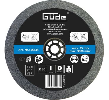 GÜDE Schleifscheibe Ersatzscheibe 150x20x32 mm K36 für GDS 150-15 / GKS 150-25 