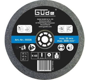 GÜDE Schleifscheibe Ersatzscheibe 150x20x32 mm K60 für GDS 150-15 / GKS 150-25 
