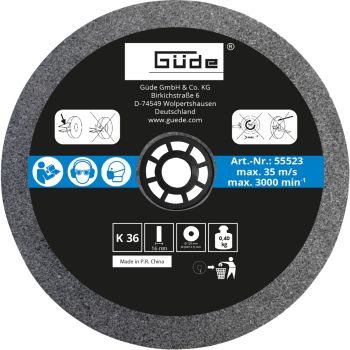 GÜDE Schleifscheibe Ersatzscheibe 125x16x20mm K36 für Doppelschleifer GDS 125-12 