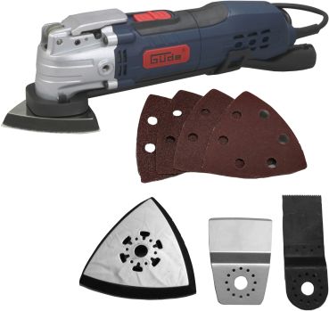GÜDE Multiwerkzeug MW 300 E Multitool Schleifer Schaber Trenner 300 Watt  