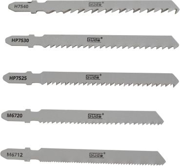 GÜDE Stichsägeblatt-Set 5 teilig Stichsägeblätter Sägeblätter Stichsäge 