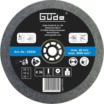 GÜDE Schleifscheibe Ersatzscheibe 175x25x32mm K36 für Doppelschleifer GDS 175-30 