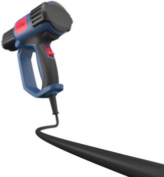 GÜDE Heissluftgebläse HLG 600-2000 3 Stufen Heissluftpistole 600 Grad 2000W 