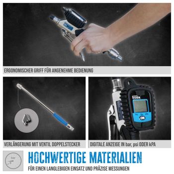 GÜDE digitaler Reifenfüller V 12 PRO digital Manometer 12 bar Reifenfüllgerät 
