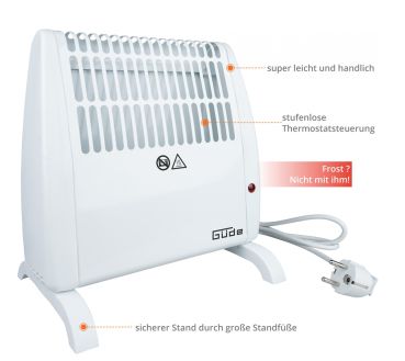 GÜDE Frostwächter GFW 520 Heizlüfter Elektroheizer Heizung Heizer 520 Watt 