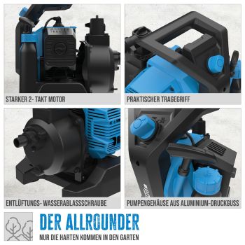 GÜDE Motorpumpe GMP 7.21 Benzin Pumpe Bewässerung Abpumpen 2 PS 7000 l/h 