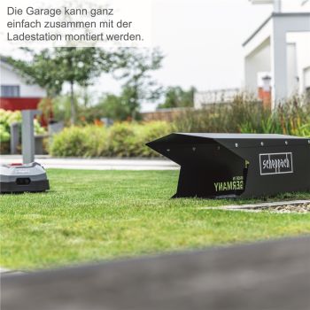 Scheppach Mähroboter Garage Regenschutz Dach für Rasenroboter RoboHome Carport  