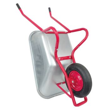 Matrix Marken Schubkarre groß Schubkarren 100l 250kg Luftrad Bauschubkarre rot 