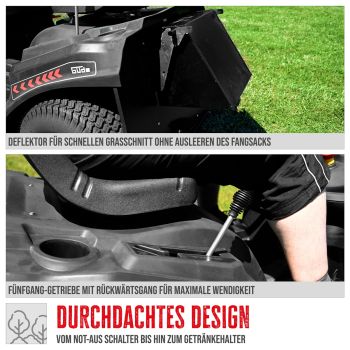 GÜDE Aufsitzrasenmäher Rasenmäher Rasentraktor Aufsitzmäher GAR 960 T E-Start 