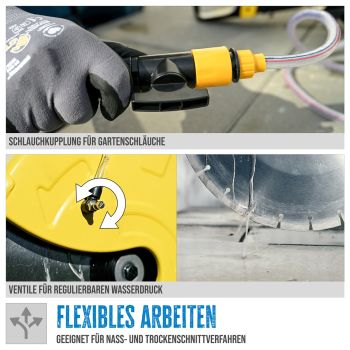 GÜDE Betontrennschneider GBTS 350.1 Betonschneider Trennschneider 125mm 3,9PS 