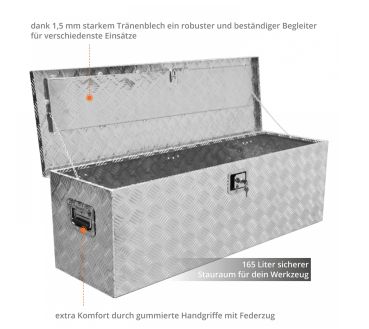 GÜDE Alu Transportbox GT 165 Alukoffer Alukiste Werkzeugkiste Werkzeugkoffer 