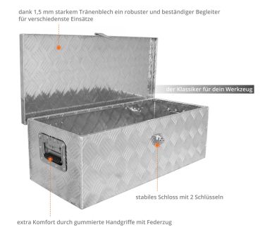 GÜDE Alu Transportbox GT 55 Alukoffer Alukiste Werkzeugkiste Werkzeugkoffer 