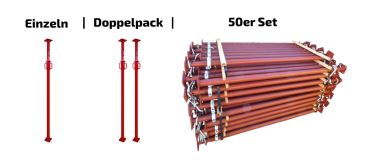 Baustütze Bausprieß Deckenstütze Fensterstütze Baustützen Stahlstützen 1,6-2,9m 