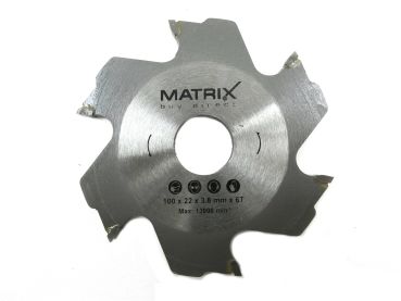 MATRIX Ersatzteil Nutsägeblatt 100 x 22 x 3,8 mm für Flachdübelfräse BJ 850-100-1 