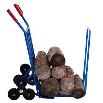 TRESTLES Sackkarre Treppensteiger für Holz Brennholz Holzstransport S101PHS 