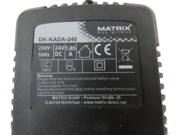 Matrix Ersatzteile Ladegerät DK-KADA-240 24V 1,85A Akku- Ladegerät Ersatzlader 