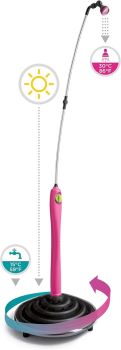 G.F. Gartendusche Sunny style fuchsia Solardusche 140-200 cm Temperatur verstellbar 