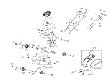 GÜDE Ersatzmesser 418 mm für Benzin Rasenmäher ECO WHEELER 413.3 R 