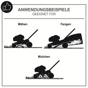 Scheppach Rasenmäher Benzin mit Antrieb 51cm Schnittbreite 6in1 4,1PS MS173-51B Stahlgehäuse|hohes Drehmoment|65L|Reinigungsfunktion