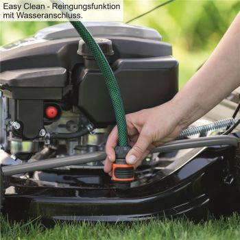 Scheppach Rasenmäher Benzin mit Antrieb 51cm Schnittbreite 6in1 4,1PS MS173-51B Stahlgehäuse|hohes Drehmoment|65L|Reinigungsfunktion