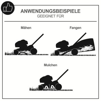Scheppach Rasenmäher Benzin mit Antrieb Trike 51cm Breite 6in1 5,2PS MS197-51B 
