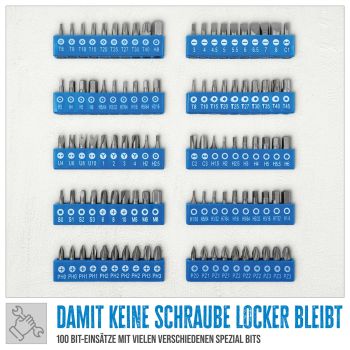 GÜDE Steckschlüssel und Bitsatz GSB 130 Werkzeugset 130 teilig in Kunststoffbox 