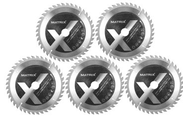 MATRIX Ersatz Sägeblatt 5er Set 190mm 40Z 25,4mm Kreissäge 
