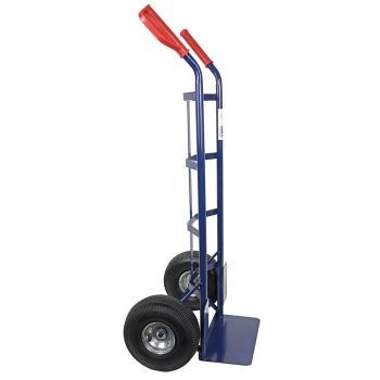 HBH® Sackkarre 200kg Luftreifen TK200LU01 blau Transportkarre mit Luftrad  