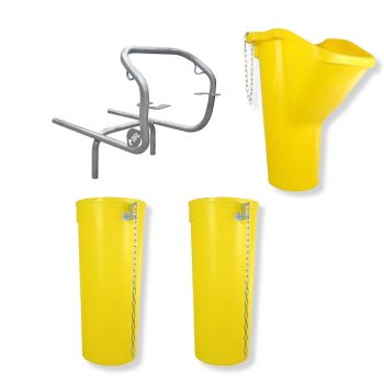 Sirl Profi XXL Bauschuttrutsche Schuttrutschen Schuttrohr SET (4-tlg. 3,23m) 