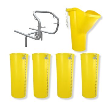 Sirl Profi XXL Bauschuttrutsche Schuttrutschen Schuttrohr SET (6-tlg. 5,33m) 