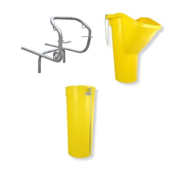 Sirl Profi XXL Bauschuttrutsche Schuttrutschen Schuttrohr SET (3-tlg. 2,18m) 