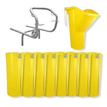 Sirl Profi XXL Bauschuttrutsche Schuttrutschen Schuttrohr SET (10-tlg. 9,53 m)  