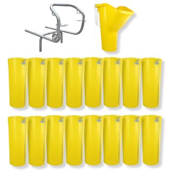 Sirl Profi XXL Bauschuttrutsche Schuttrutschen Schuttrohr SET (18-tlg. 17,93m) 