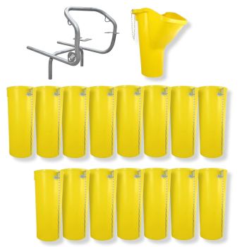 Sirl Profi XXL Bauschuttrutsche Schuttrutschen Schuttrohr SET (17-tlg. 16,88m) 