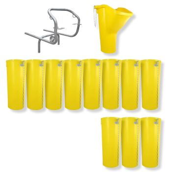 Sirl Profi XXL Bauschuttrutsche Schuttrutschen Schuttrohr SET (13-tlg. 12,68m) 