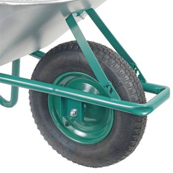 HBH® Schubkarre 85l *leicht & handlich* ideale Gartenschubkarre grün Luftrad 