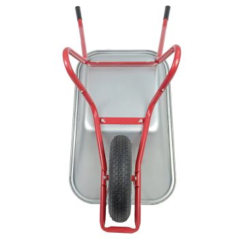 HBH® Schubkarre 85 Liter Garten Farbe rot Profi Gartenschubkarre Luftrad 160kg 