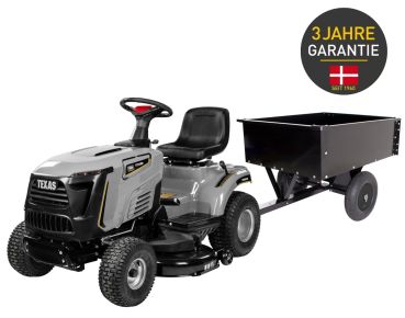 TEXAS TTS108H Aufsitzrasenmäher Set mit Anhänger 108cm Hydrostat 