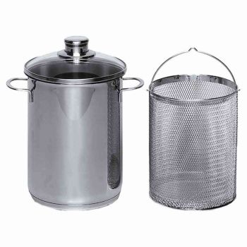 KRÜGER Spargeltopf, Spaghettitopf, Suppentopf, 4,5L, mit Einsatz, 24cm ***NEU***