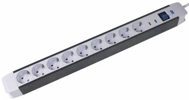 as-Schwabe 35012 Steckdosenleiste 5-fach schwarz 1,4m 1,4m H05VV-F3G1,5 ***NE